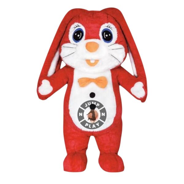 rabbit furr mascot red
